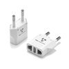 United States to Indonesia/Bali Travel Power Adapter to Connect North American Electrical Plugs to Indonesian Outlets for Cell Phones, Tablets, eReaders, and More (2-Pack, White)