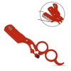 Generic Red Engraved Razor Folding Straight Edge Unique Design Lightweight Easy to Use 2 Finger Inserts - Barber Quality, In Picture