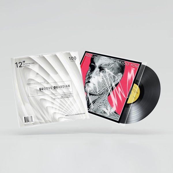 GROOVE GUARDIAN Premium Ultra-Clear 12" Outer Vinyl Record Sleeves (50)