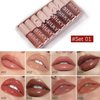 MAEPEOR Shiny Glossy Lipgloss Set 8PCS Non-Sticky Moisturizing Lip Gloss Long-lasting High Shine & Shimmer Liquid Lipstick for Girls and Women (Shiny Glossy, Set 01)