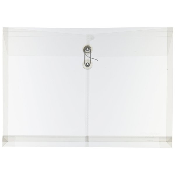 Pendaflex Expandable Poly String and Button Booklet Envelope, 14.5 x 9 Inches, Clear, 3 per Pack (63814-3)