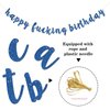 RoadSea Happy Fucking Birthday Banner - Funny Birthday Party Garland Supplies for Adult - Boy Girl Happy Birthday Party Decorations - Blue Glitter