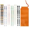 12 Pieces Acetate Hair Sticks Tortoise Shell Hairpin Leopard Shell Print Hair Sticks for Long Hair Chinese Hair Sticks Hair Styling Accessories Hair Chopsticks for Women Girls