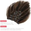 Loxxy Natural Clip In Hair Extensions For Black Women 3C 4A Afro Kinky Curly Clip In Hair Extensions Double Weft Real Remy Human Hair Piano Natural Black Mixed With Chocolate Brown 120Gram 20Inch