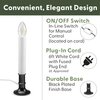 612 Vermont Electric LED Window Candles with Shatterproof Warm White Bulbs, On/Off Switch, VT-1160B-4 (Brass, Pack of 4)