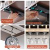 AQJUNONG Wine Glass Holder Under Shelf，2 Pack Wine Glass Rack - Punch-free Under Cabinet Stemware Wine Glass Holder Glasses Storage Hanger plastic Organizer for Bar self-adhesive（Classic Black）