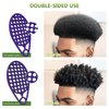 KOUPA Magic Silicone Curly Hair Brush, One Piece Twist Curl Comb for Afro Curls, Washable Hair Tool for Men Women, Purple, 2 Pieces
