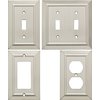 Franklin Brass Classic Architecture Wall Plate, Satin Nickel Double Switch Cover Switch Cover, 1-Pack, W35220-SN-C