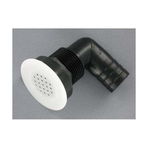 Replacement Boat Parts Elbow Drain w/Screen, 1" Hose Barb