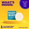 Nudy Rudy Natural Ingredient Bar Soap Organic Shea Butter Soap Bar | Moisturizing Body Soap Bar for Men & Women | No Harsh Ingredients | Sea. Salt. Suds. | Single Bar | 4.2 oz
