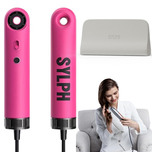 SYLPH ROSA Hair Dryer, Blow Dryer, Mini Hair Dryer, Travel Hair Dryer, Portable Hair Dryer, Pink Blow Dryer, Compact Hair Dryer 10,000 RPM High-Speed, Powerful 200 Million Negative Ions Hairdryer