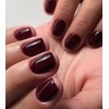 Morily 30pcs Press on Nails Short Square Burgundy Fake Nails with Solid Color Designs Acrylic Glossy False Nails Reusable Stick on Nails for Women (Burgundy)