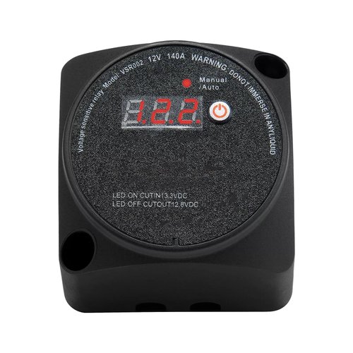 1 Pc Vehicle Dual Battery Isolator Kit - 12V 140A Voltage Sensing Relay, Auxiliary Power Management