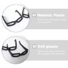 Toddmomy 60Pcs Mini Doll Sunglasses Doll Dress up Glasses Mini Black Eyeglasses for Dolls Costume Accessories