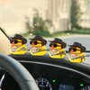 wonuu Car Rubber Duck Ornament Cool Car Accessories Duck Car Dashboard Decoration Special Prop Cowboy Hat Necklace, M416