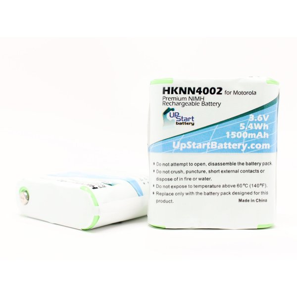 2X Pack - HKNN4002 Battery for Motorola MR350R, MS350R, T5500, T5600, MJ270R, T9500 Two-Way Radio (1500mAh, 3.6V, NI-MH)