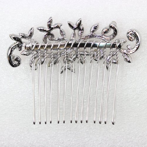 Faship Gorgeous Clear Crystal Floral Hair Comb