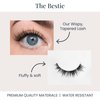 FlutterHabit The Bestie Lashes, DIY Lash Extensions [Up to 10 Day Wear], Natural & Subtle Cat-Eyed Cluster Lashes, Salon Quality Eyelashes Extensions, Natural Lashes, No Lash Glue Included