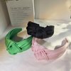 KOVOLITU Green Knotted Headbands for Women Satin Wide Headband Non Slip Head Bands Fashion Headband Hair Styling Accessories Womens Sisters Girls Gifts