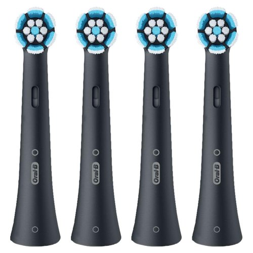 Oral-B iO Gentle Care Replacement Heads, Electric Toothbrush Brush Heads, Black, 4 Count