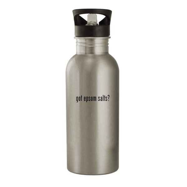 Knick Knack Gifts got epsom salts? - 20oz Stainless Steel Outdoor Water Bottle, Silver