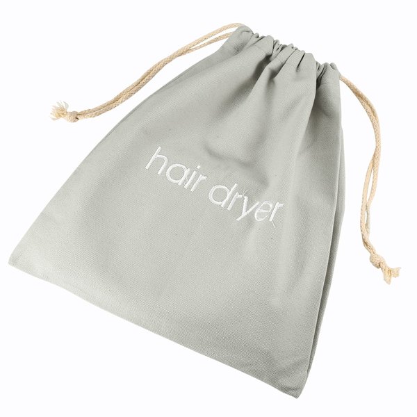 ERKXD Hair Dryer Bags Drawstring Bag Container Hairdryer Bag for travel bathroom (Light Grey)