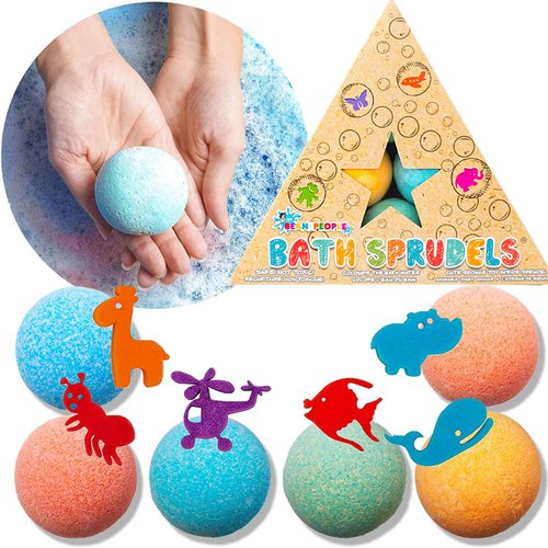 Bath Bombs for Kids: Bathbombs with Surprise Inside That Wows Any Kid, Ideal Toys Fizzies for Age 3+, Men, Women and Girls with Kids, Perfect for Family Bat (6 pcs Per Pack)