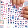 Cute Cartoon Nail Art Stickers Decals 6 Sheets Cute Nail Stickers 3D Self-Adhesive Cartoon Design Nail Decals Cute Nail Art Charm Kawaii Anime Nail Decals for Women DIY Nail Decoration