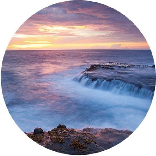 Custom Grafix Island Print #2 Slip-on Bar Stool Cover 12-15 Inch Diameter (15" Diameter with 4" Sideband)