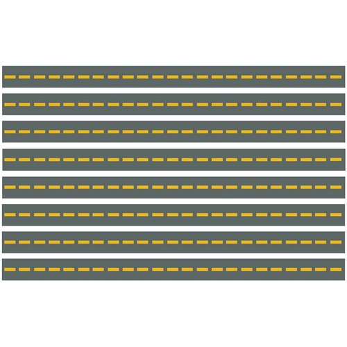 Extra Gray Road Wall Decals for Cars and Trucks, Eco-Friendly Peel and Stick Fabric Stickers