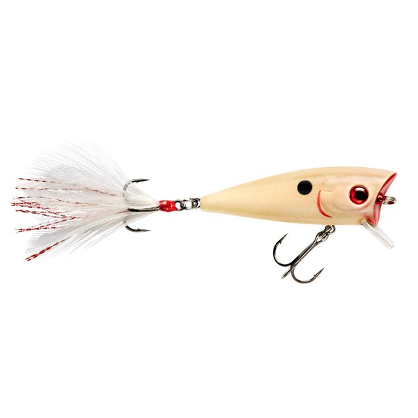 BOOYAH Prank Topwater Popper Fishing Lure and Shallow-Running Crankbait, Bone Shiner, One Size