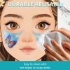DELORIGIN 2pcs Face Painting Practice Board Reusable Makeup Practice A4 Size Mannequin Face Body Painting Exercise Template Facial Painting Supplies for Makeup Beginner Painting (Girl with a Wreath)