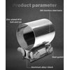 AOCISKA 2 Packs Exhaust Clamp,2.0” 2.25” 2.5” 3.0” Stainless Steel Joint Exhaust Pipe Muffler Clamp Band Butt Joint Band Clamp Sleeve Coupler,Used for Exhaust Pipe,Muffler,Elbow (2.5inch)