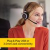 Jabra Evolve 40 Professional Wired Headset, Stereo, UC-Optimized – Telephone Headset for Greater Productivity, Superior Sound for Calls and Music, 3.5mm Jack/USB Connection, All-Day Comfort Design