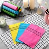 12 Pieces Korean Body Scrub Exfoliating Cloth Italy Towel Korean Style Exfoliating Mitt Korean Style Scrubbing Cloth Bath Body Exfoliating Scrub Towel(Yellow, Green, Blue, Pink, Small)