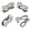 Hyamass 4 Pairs Bicycle Missing Link 12 Speed Chain Reusable Steel Bike Chain Link（Silver）