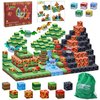 SKTMYY Magnetic Blocks-80PCS Magnet Blocks Volcano & Dinosaur Toys Magnetic Building Blocks, STEM Sensory Magnetic Cubes Toys for Kids Toddlers Boys & Girls Ages 3 4 5 6 7 8 9 10