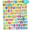 Generic 100 PCS Flip Flop Tropical Beach Theme Summer Birthday Party Decorations Favors Decor Supplies Tattoos Stickers for Boys Girls School Classroom Prizes Rewards
