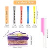 100Pcs Hair Perm Rods Set, 5 Sizes Plastic Hair Cold Wave Rods, Heatless Perming Rods Hair Curlers Rollers with Pintail Comb for Long Short Straight Curly Natural Hair DIY Hairdressing Styling Tools