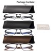 Lcbestbro 3 Pack Business Blue light Blocking Reading Glasses for Men, 2.5 Metal Readers