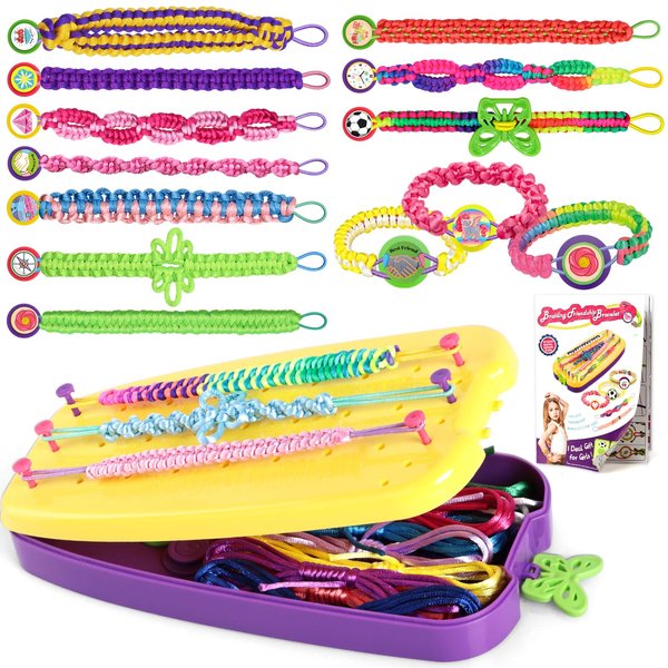 Friendship Bracelet Making Kit, String Bracelets Maker Craft, Kids Jewelry Making Kit, Arts and Crafts for Kids, Christmas Birthday Gifts for Girls