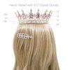 LOSOPHY Tiaras and Crowns for Women,Birthday Crown Cake Topper Crystal Golds Crown Match for Prom Queen Princess Crown for Costume Headband,Tiara for Women Wedding Bridal Crown and Party Tiara.Pink