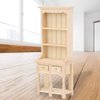 Tnfeeon Dollhouse Furniture, Dollhouse Bookcase, 3Layer Bookcase with Drawers for Home