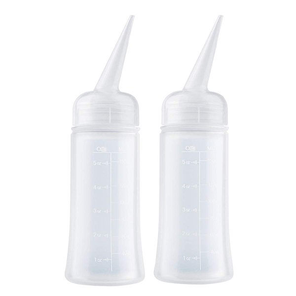 driew Applicator Bottles for Hair, 5oz Hair Squeeze Bottle with Angle Tip Color Applicator Bottle Hair Dye Bottle Pack of 2