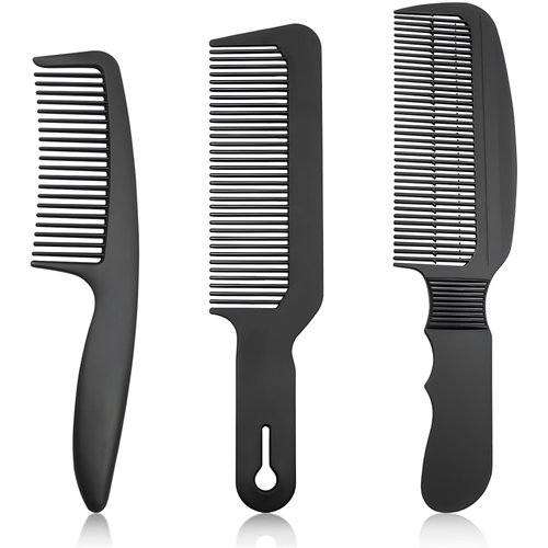 3 Pieces Hair Cutting Comb Barber Comb for Men Women Hair Styling Combs Fine Teeth Carbon Comb Set Anti Static Heat Resistant Hairdressing Comb