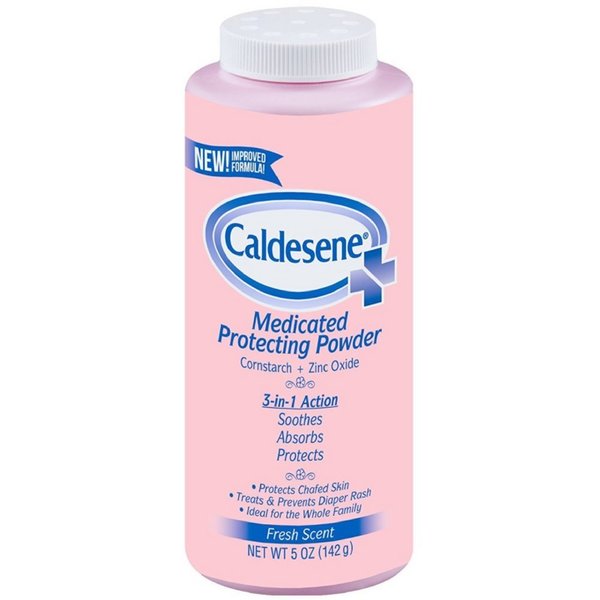Caldesene Medicated Protecting Powder with Zinc Oxide & Cornstarch-Talc Free, 5 Ounce (2 Pack)