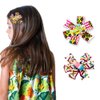 4Pcs Back to School Hair Bows Clips - School Bus Hair Bow Barrettes Yellow Pencil Colorful Hair Clips Cute Hair Accessories for Toddler Kids (Red-Bus&Pencil)