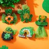 Aularso St.Patrick’s Day Hair Clips Irish Pattern Hair Clips Green Shamrock Hair Accessories Lucky Day Barrette for Women and Girls (E (Clover))