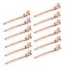 Drayas 12Pcs/set 3.7 Inches Metal Hair Clips for Styling and Sectioning,Dividing Duck Bill Clips with Prevent slippery Holes, Professional Salon Hair Clips for Women and Girls (Rose Gold)