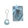 Lunaura Baby Keepsake - Set of 12 "Boy" Baby Bib Key Chain Favors - Blue